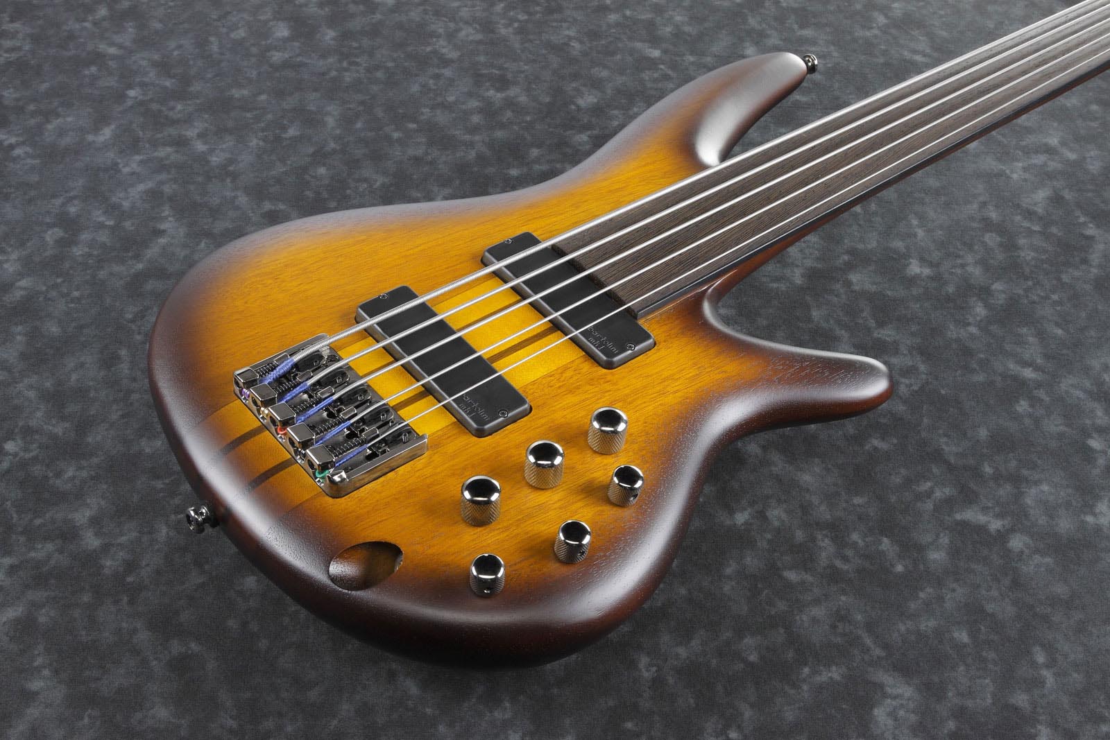 Ibanez SRF705 BBF Workshop Bajo Eléctrico 5 Cuerdas Fretless Brown Burst Flat 8