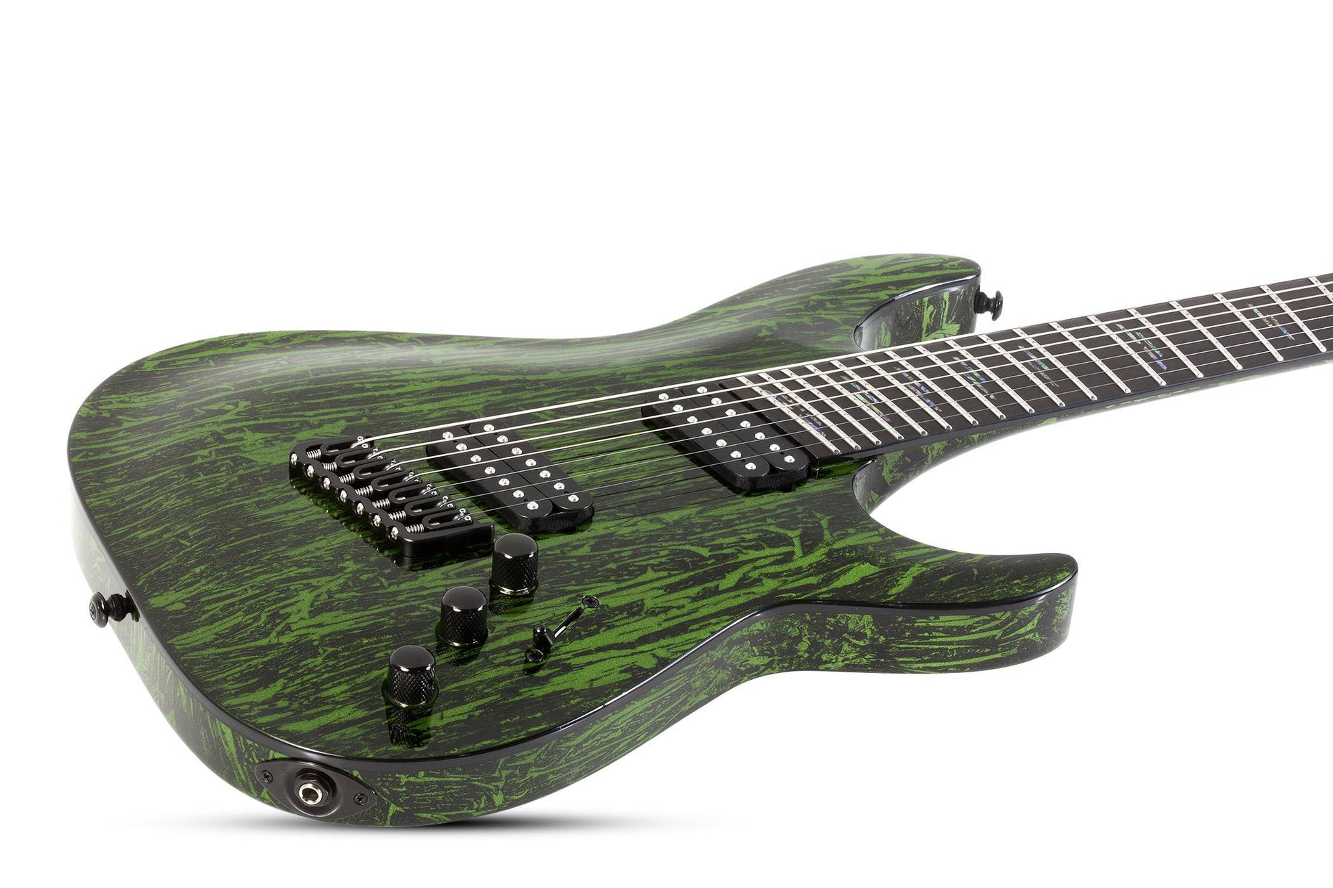 Schecter C-7 Multiscale Silver Mountain TV Guitarra Eléctrica Toxic Venom 2