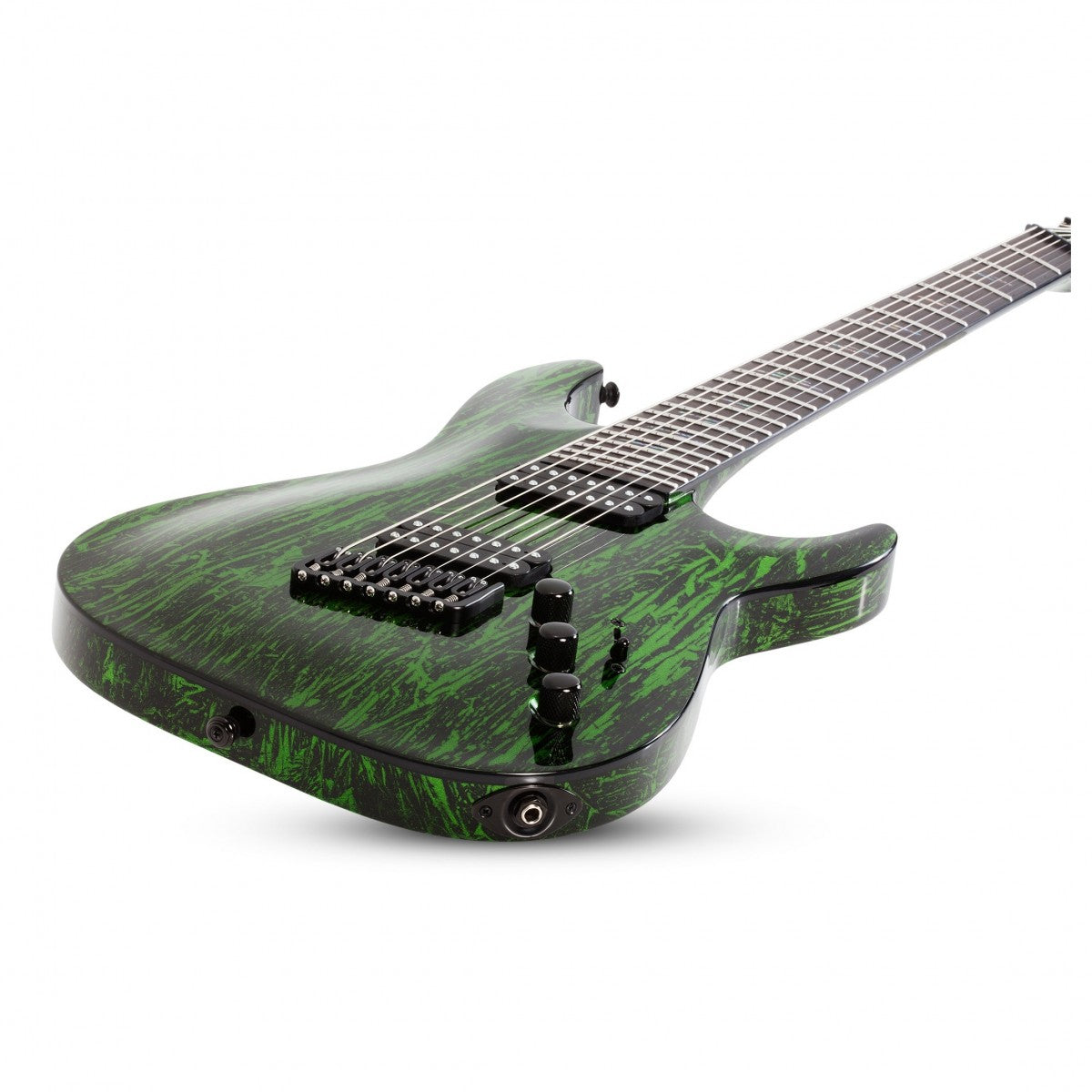 Schecter C-7 Multiscale Silver Mountain TV Guitarra Eléctrica Toxic Venom 3