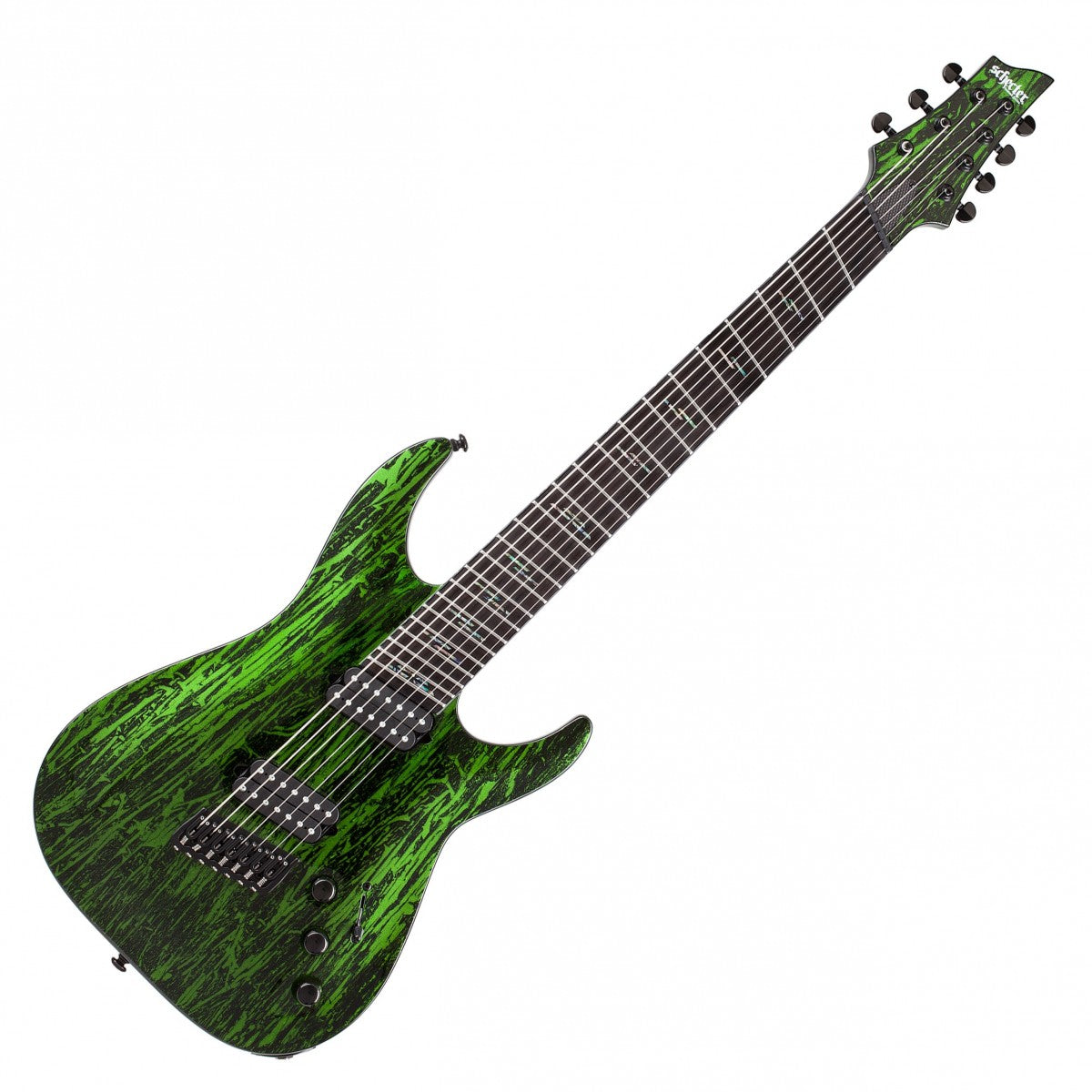 Schecter C-7 Multiscale Silver Mountain TV Guitarra Eléctrica Toxic Venom 13