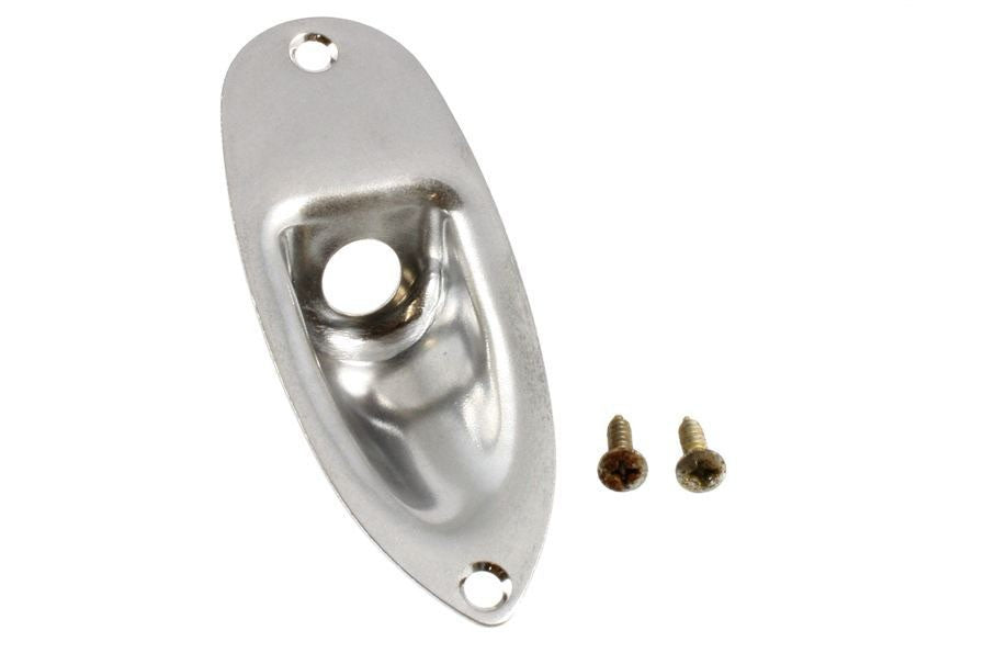 All Parts AP0610007 Jackplate for Strat “Aged” Chrome with Matching Mounting Screws 1