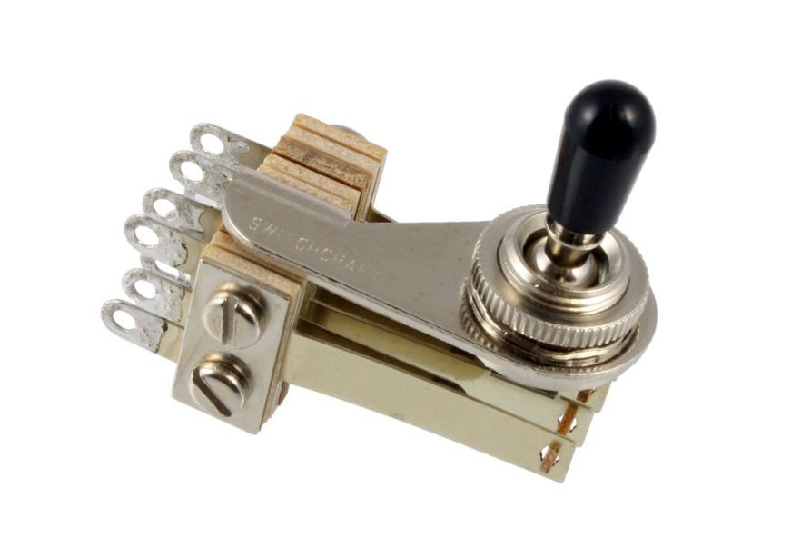 All Parts EP4378000 Switchcraft Right Angle Switch for Double Neck Guitar 4-Pole with Knob 1