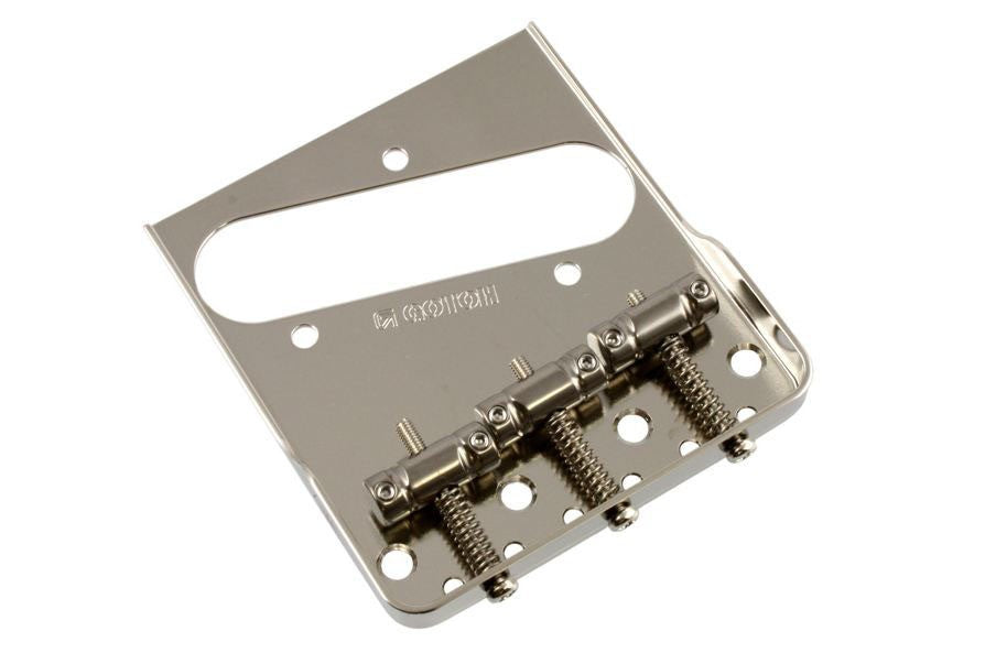 All Parts TB5127001 Vintage Style 3-Saddle Bridge for Tele Gotoh W/Titanium Compensated Saddles 1