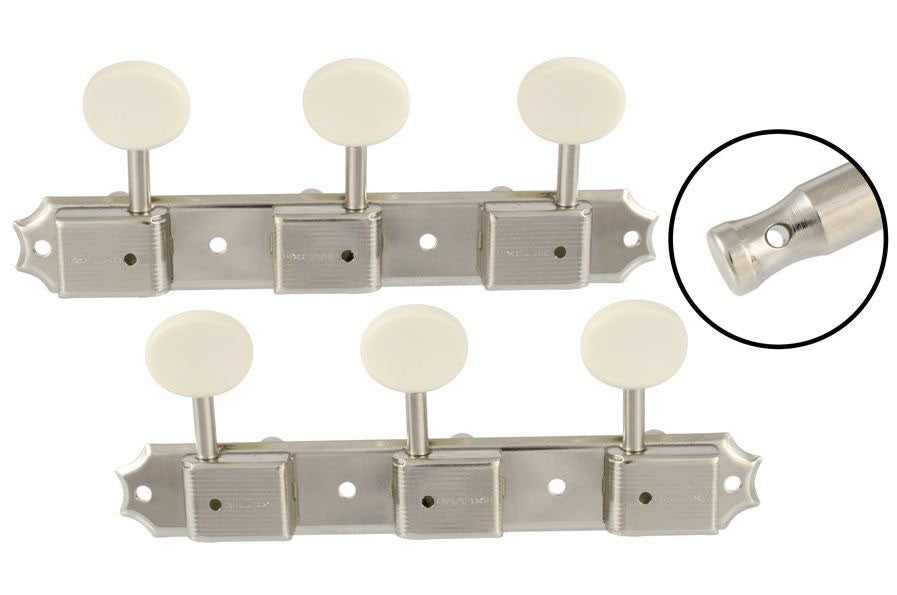 All Parts TK0878001 Economy Vintage Style 3X3 on a Strip Off-White Plastic Buttons 1