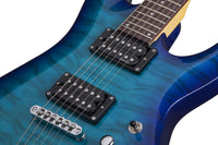 Schecter C-6 Plus OBB Guitarra Eléctrica Ocean Blue Burst 4