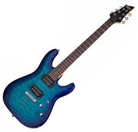 Schecter C-6 Plus OBB Guitarra Eléctrica Ocean Blue Burst 7