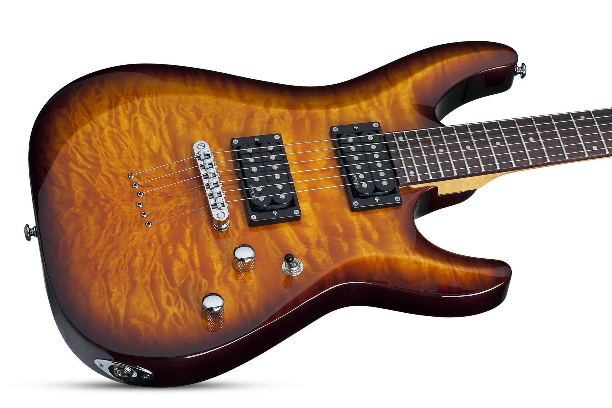 Schecter C-6 Plus VSB Guitarra Eléctrica Vintage Sunburst 3