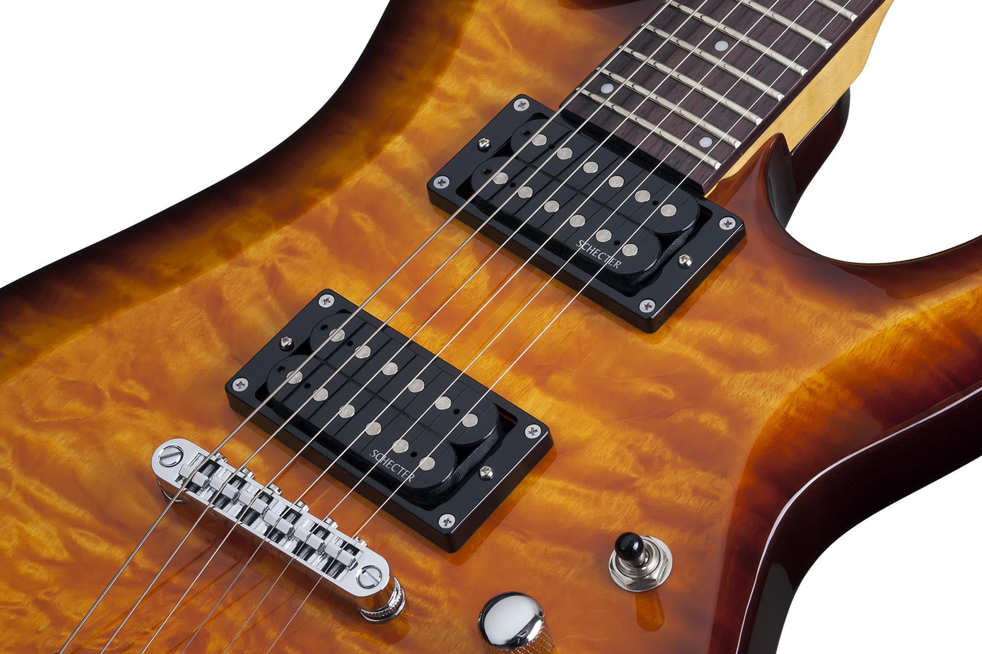 Schecter C-6 Plus VSB Guitarra Eléctrica Vintage Sunburst 5