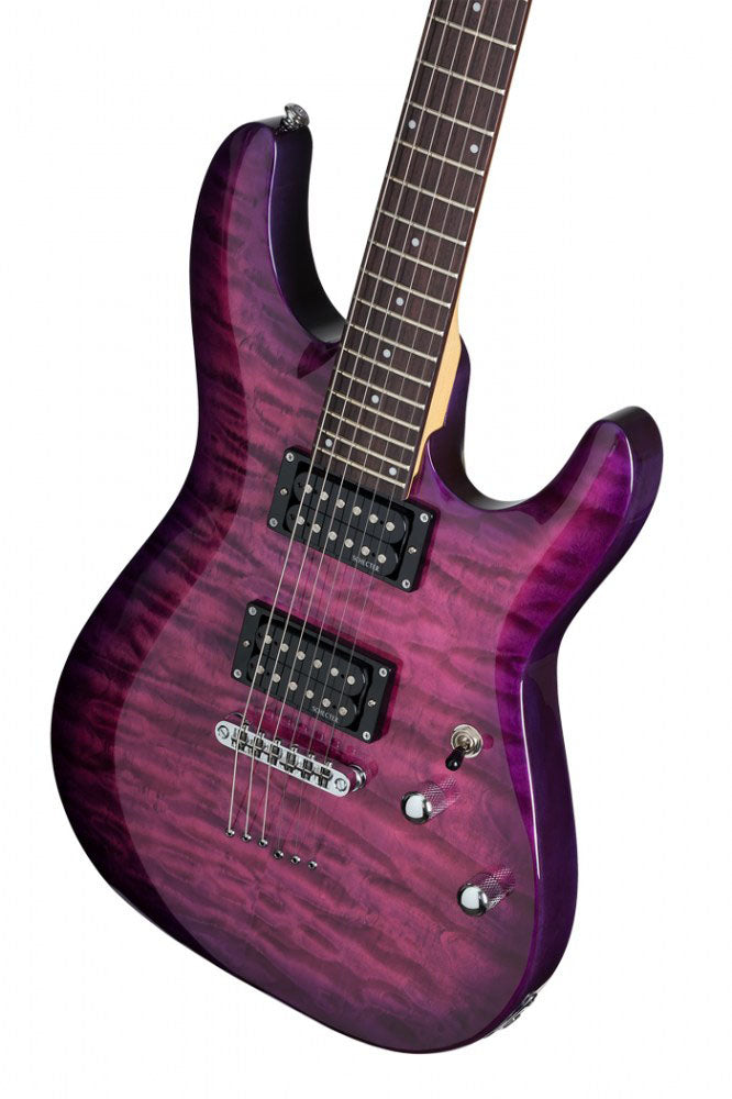 Schecter C-6 Plus EM Guitarra Eléctrica Electric Magenta 2