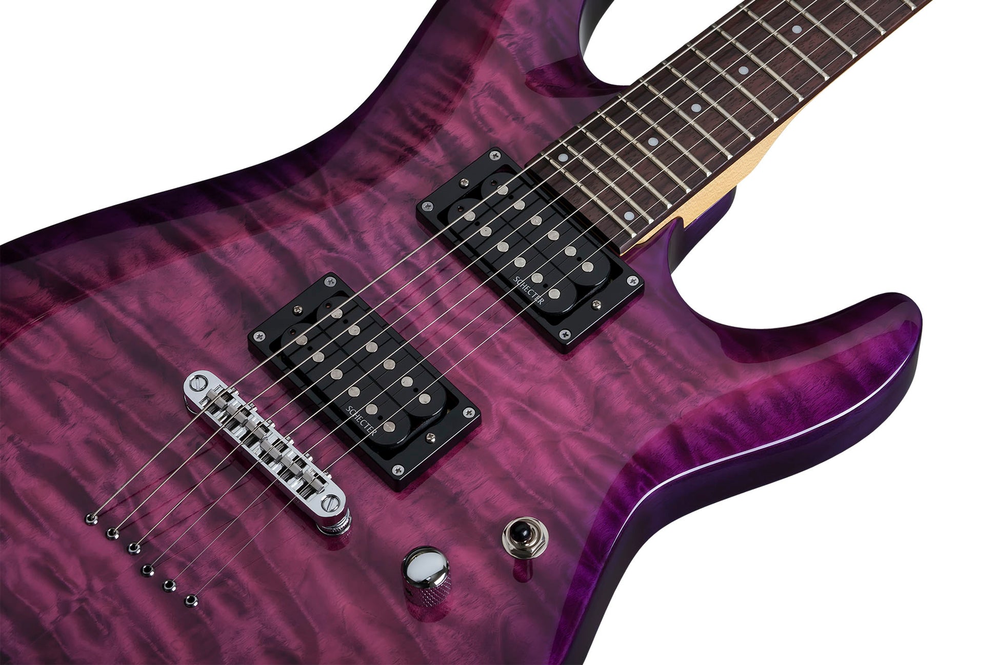 Schecter C-6 Plus EM Guitarra Eléctrica Electric Magenta 3