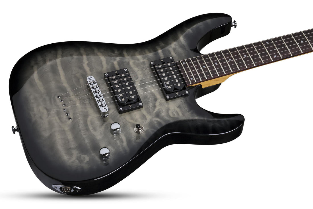 Schecter C-6 Plus CB Guitarra Eléctrica Charcoal Burst 2