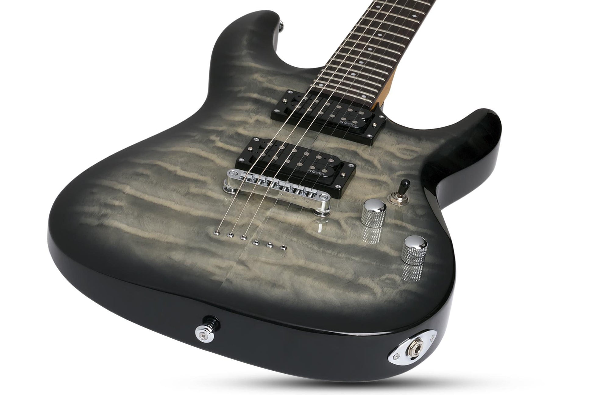 Schecter C-6 Plus CB Guitarra Eléctrica Charcoal Burst 3