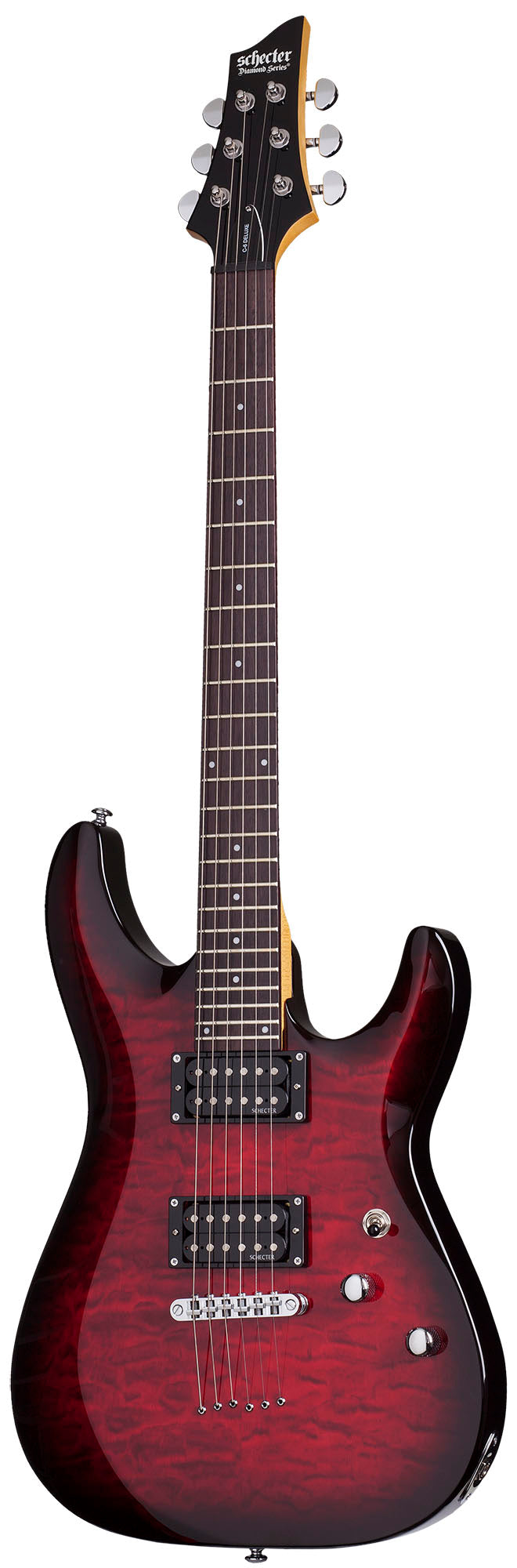 Schecter C-6 Plus STCB Guitarra Eléctrica See Thru Cherry Burst 1