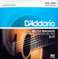 Daddario EJ11 Juego Cuerdas Guitarra Acústica 012-053 1