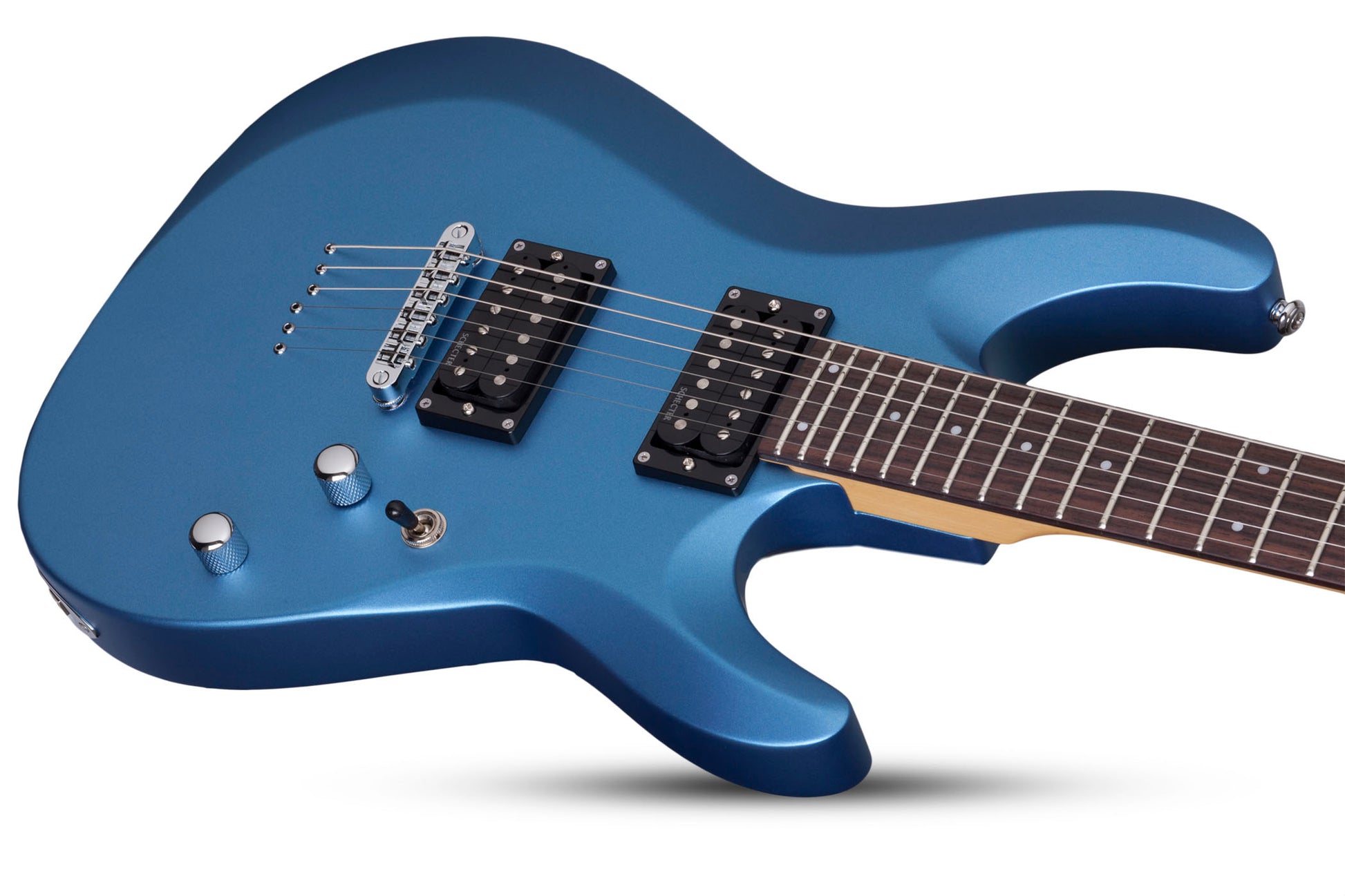 Schecter C-6 Deluxe SMLB Guitarra Eléctrica Satin Metallic Light Blue 3