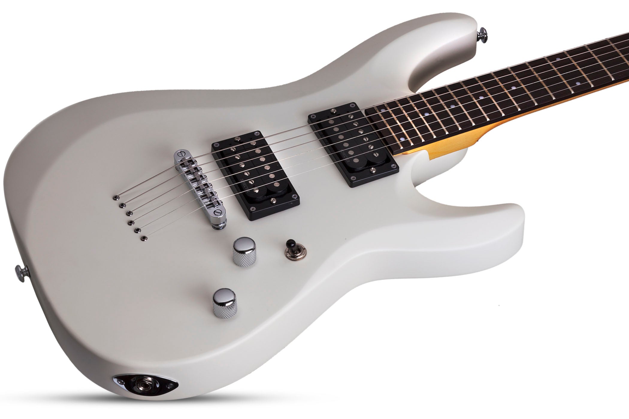 Schecter C-6 Deluxe SWH Guitarra Eléctrica Satin White