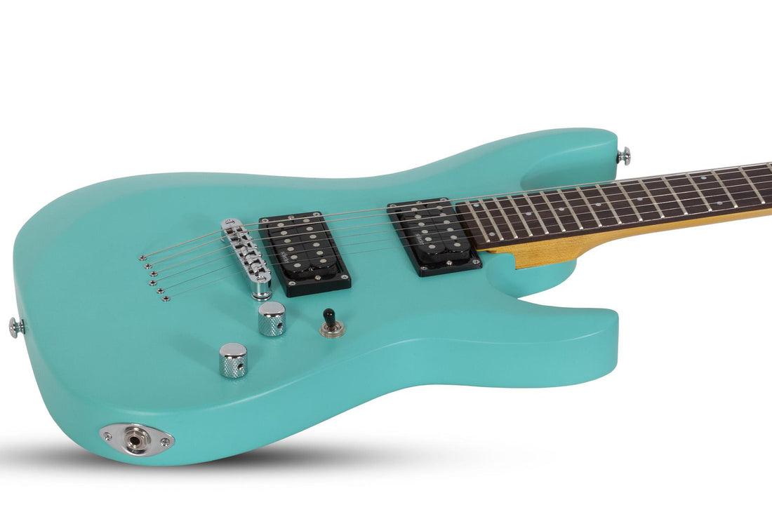 Schecter C-6 Deluxe SAQUA Guitarra Eléctrica Satin Aqua 2