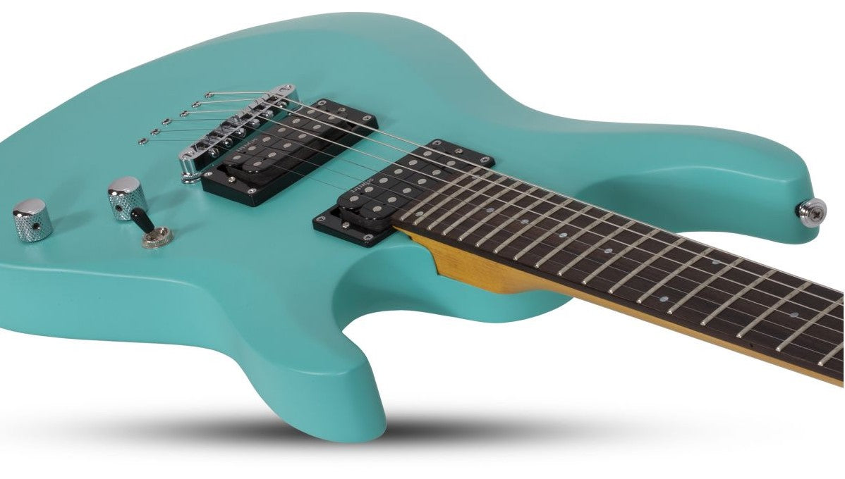 Schecter C-6 Deluxe SAQUA Guitarra Eléctrica Satin Aqua 3