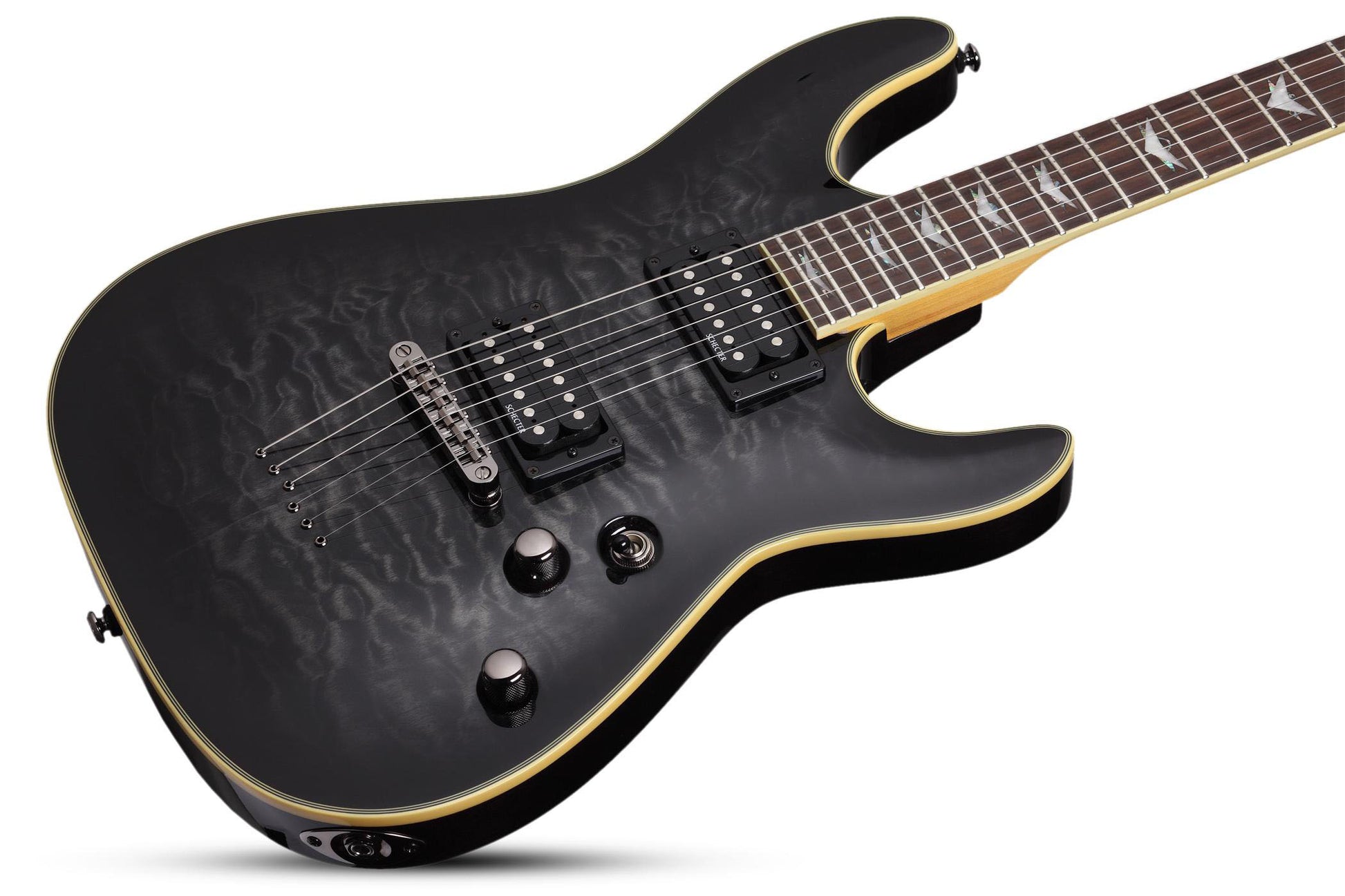 Schecter Omen Extreme 6 STBLK Guitarra Eléctrica See Thru Black 2