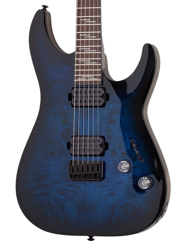 Schecter Omen Elite 6 STBB Guitarra Eléctrica See Thru Blue Burst 2