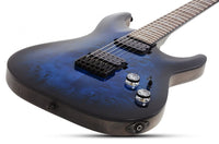 Schecter Omen Elite 6 STBB Guitarra Eléctrica See Thru Blue Burst 4