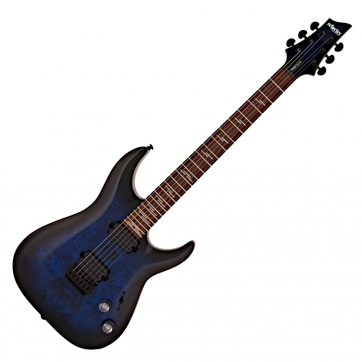 Schecter Omen Elite 6 STBB Guitarra Eléctrica See Thru Blue Burst 12