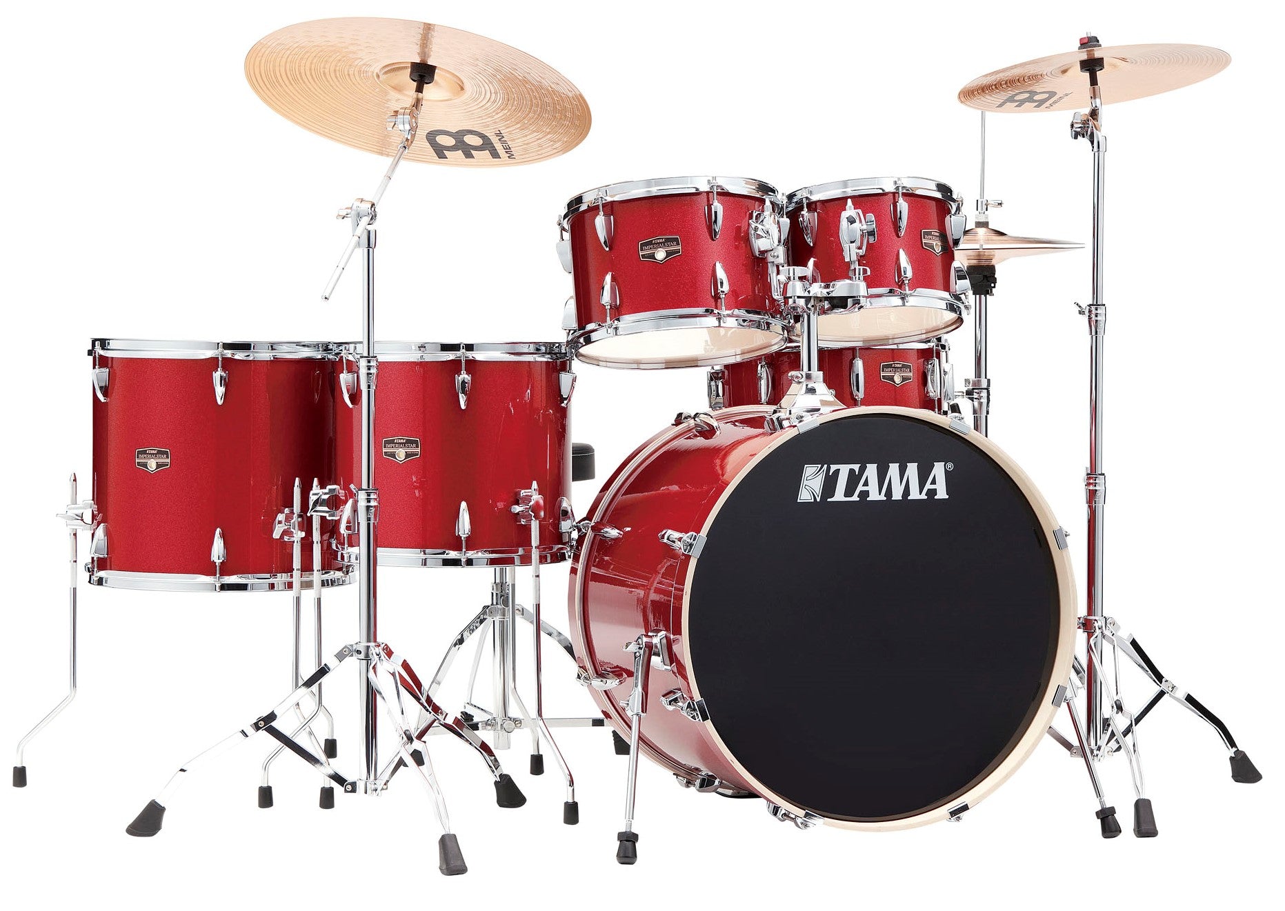 Tama IP62H6W BRM Imperialstar Batería Acústica con Herrajes y Platos Burnt Red Mist 1