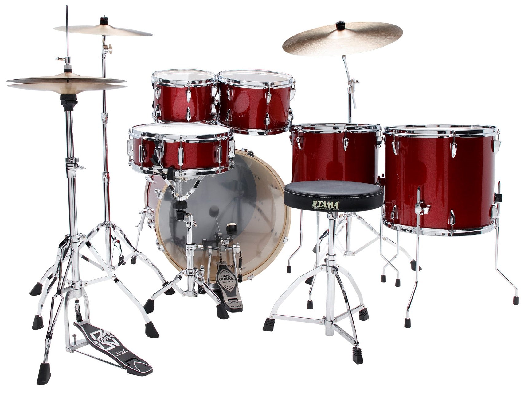 Tama IP62H6W BRM Imperialstar Batería Acústica con Herrajes y Platos Burnt Red Mist 3