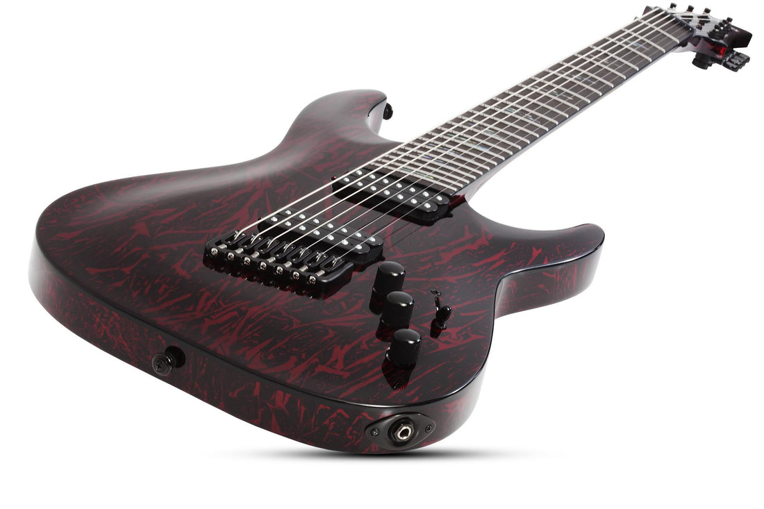 Schecter C-7 Multiscale Silver Mountain BM Guitarra Eléctrica 7 Cuerdas Blood Moon 2