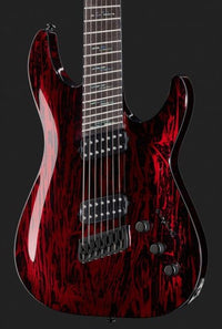 Schecter C-7 Multiscale Silver Mountain BM Guitarra Eléctrica 7 Cuerdas Blood Moon 15