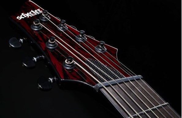 Schecter C-7 Multiscale Silver Mountain BM Guitarra Eléctrica 7 Cuerdas Blood Moon 26