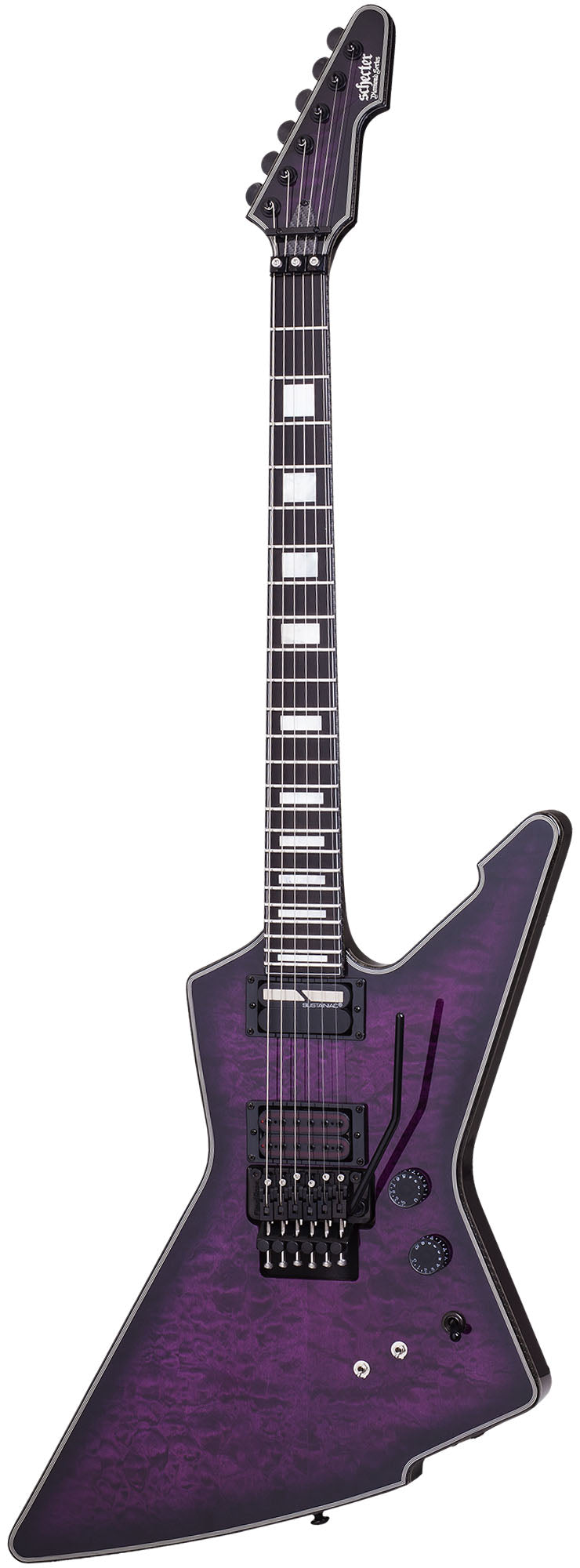 Schecter E-1 FR-S TPB Guitarra Eléctrica Transparent Purple Burst 1