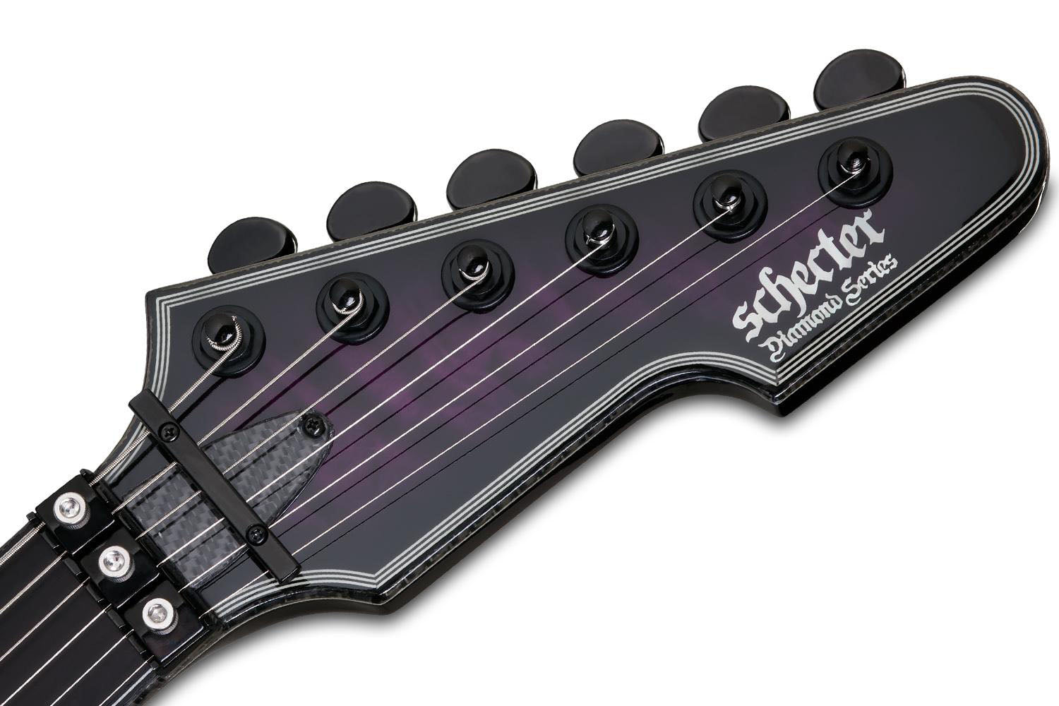 Schecter E-1 FR-S TPB Guitarra Eléctrica Transparent Purple Burst 12