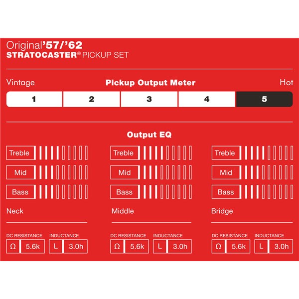 Fender 0992117000 Original 57 62 Stratocaster Pickups Set Pastillas Guitarra 7