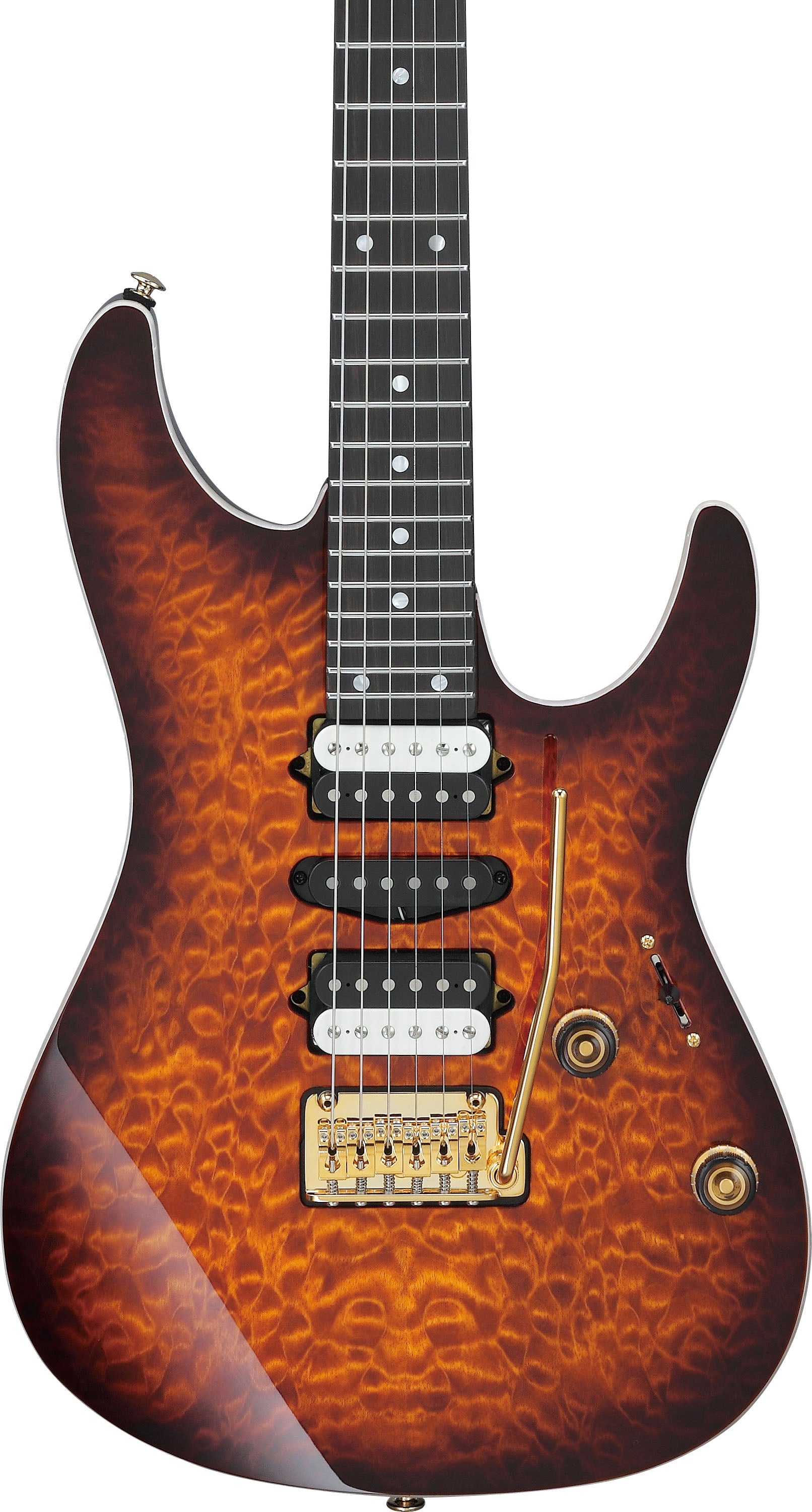 Ibanez AZ47P1QM DEB Premium Guitarra Eléctrica Dragon Eye Burst 4