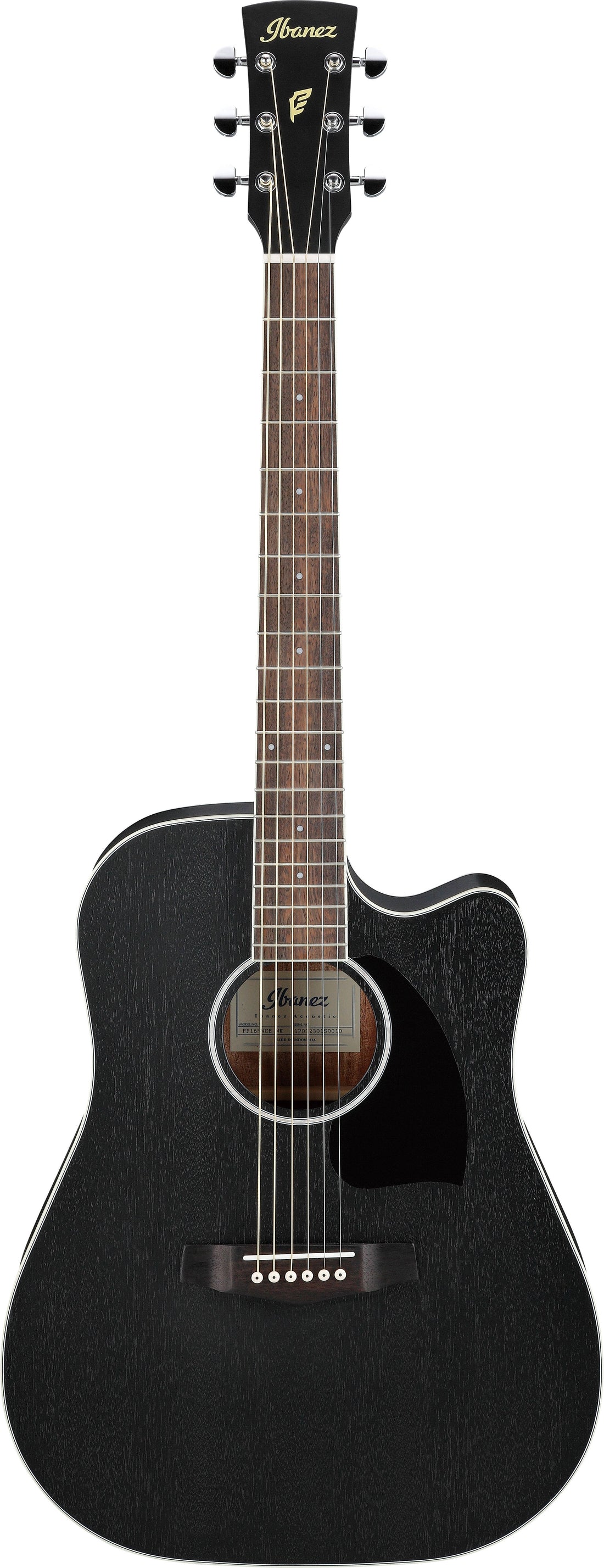 Ibanez PF16MWCE WK Guitarra Electroacústica Dreadnought Weathered Black 1