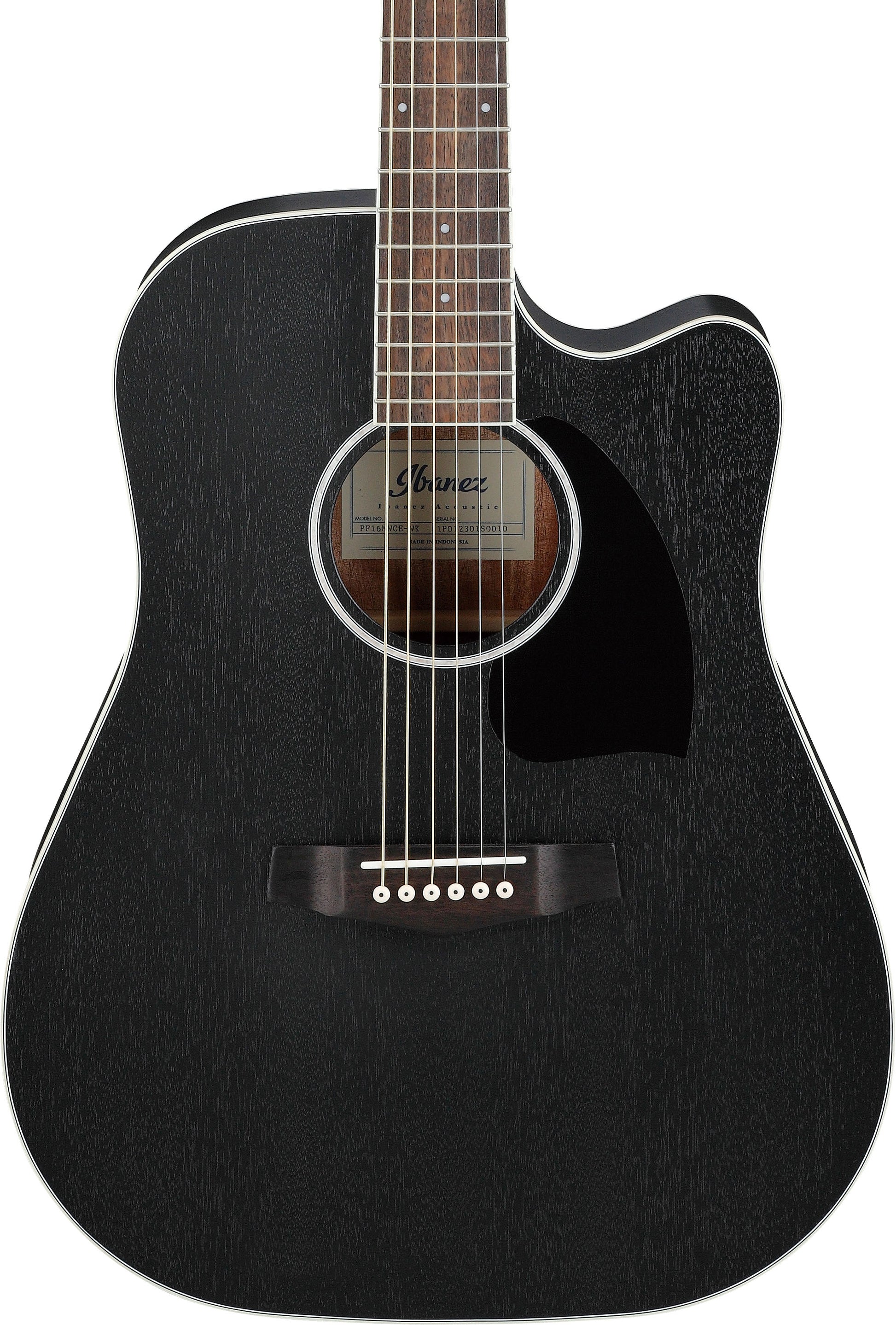 Ibanez PF16MWCE WK Guitarra Electroacústica Dreadnought Weathered Black 4