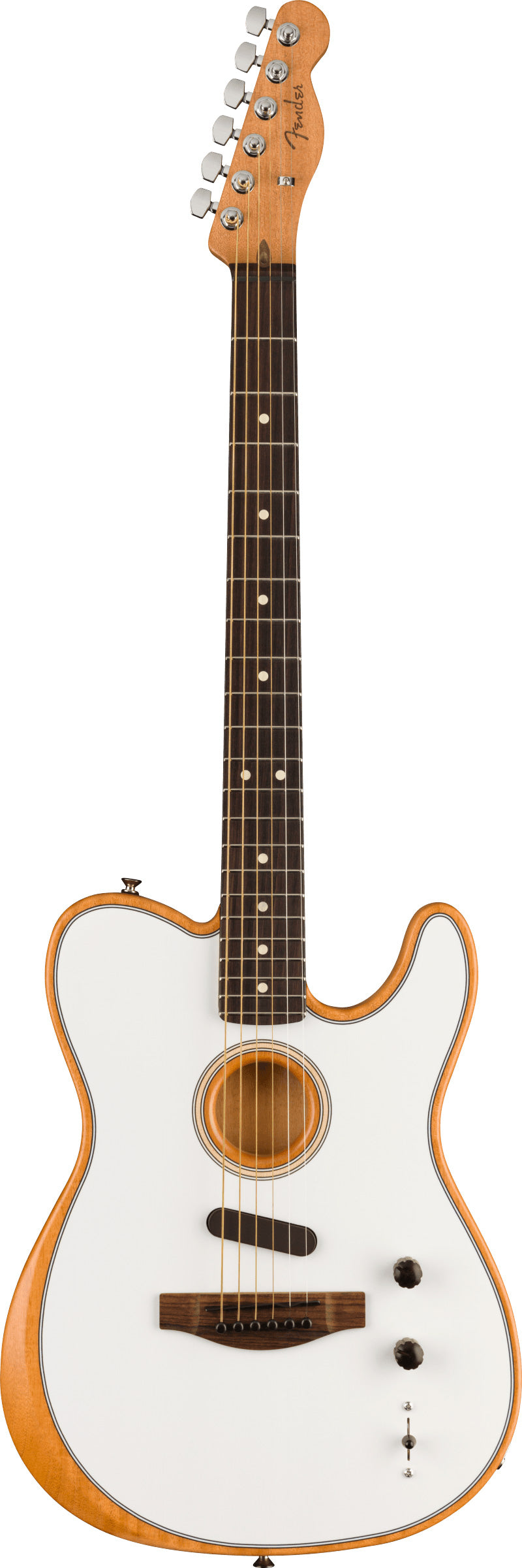 Fender Acoustasonic Player Telecaster RW Guitarra Electroacústica Arctic White 1