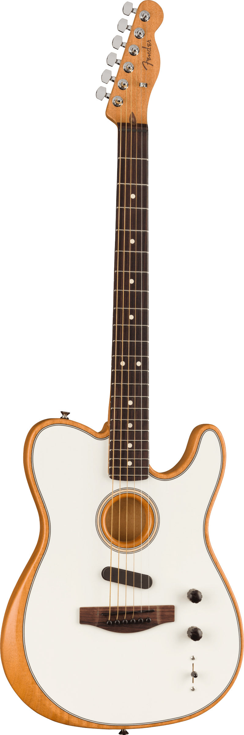 Fender Acoustasonic Player Telecaster RW Guitarra Electroacústica Arctic White 2