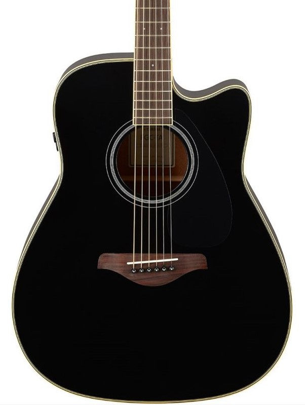 Yamaha FGCTA BL Transacoustic Guitarra Electroacústica Western Negra 4