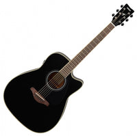 Yamaha FGCTA BL Transacoustic Guitarra Electroacústica Western Negra 7