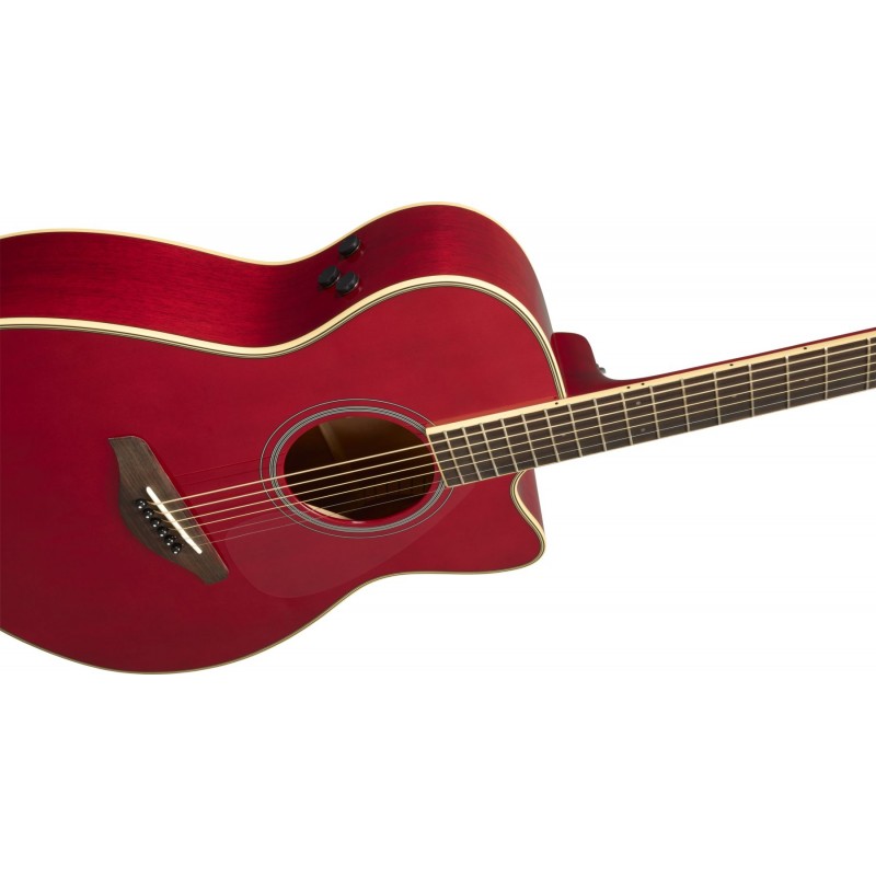 Yamaha FSCTA RR Transacoustic Guitarra Electroacústica Concierto Ruby Red 5