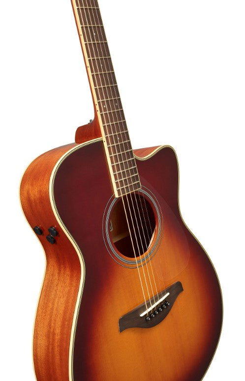 Yamaha FSCTA BS Transacoustic Guitarra Electroacústica Concierto Brown Sunburst 6