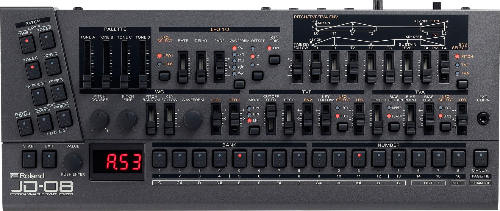 Roland JD08 Boutique Módulo de Sonido Sintetizador JD800 11