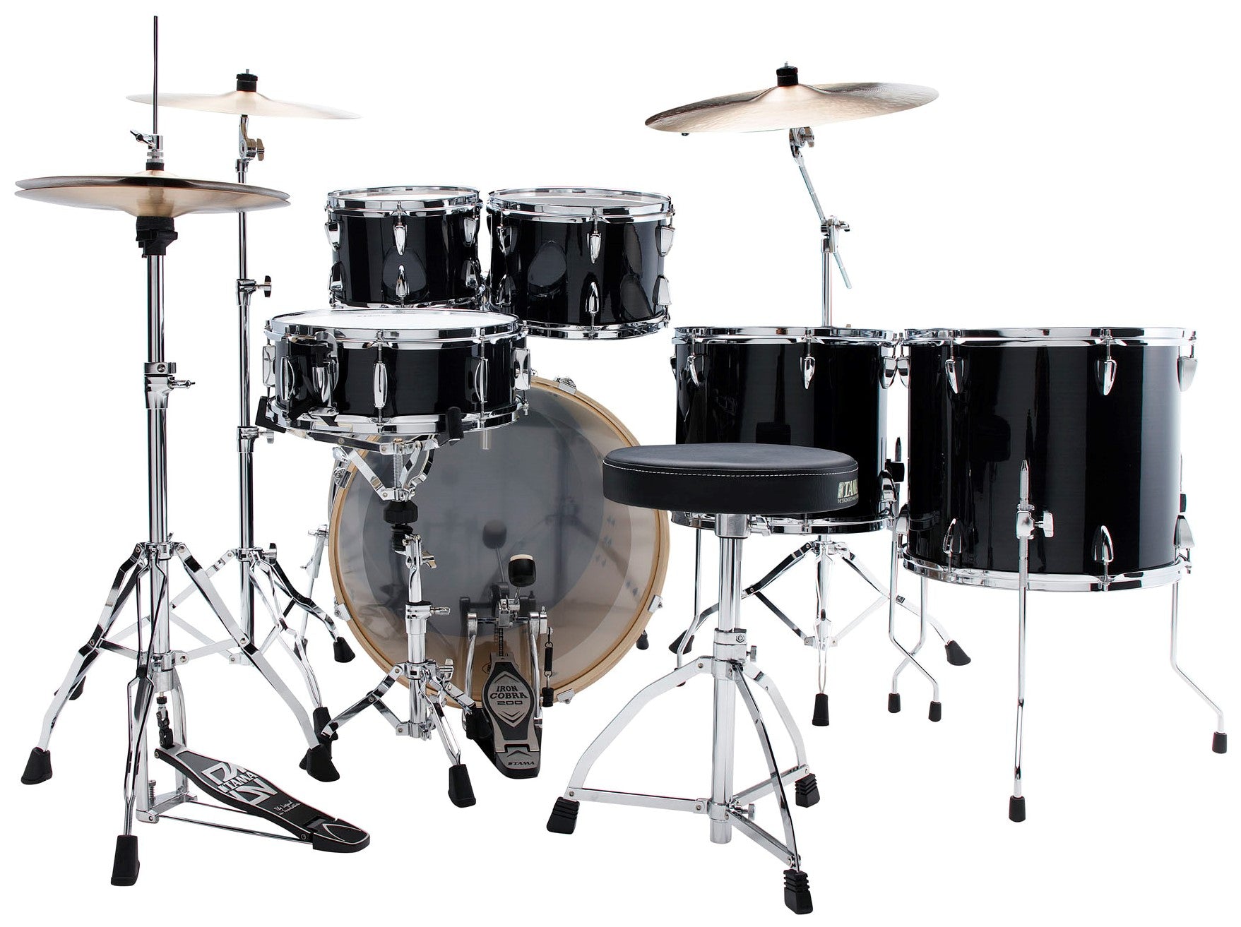 Tama IP62H6W HBK Imperialstar Batería Acústica con Herrajes y Platos Hairline Black 3