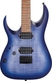 Ibanez RGA42FML BLF Guitarra Eléctrica para Zurdos Blue Lagoon Burst Flat 2