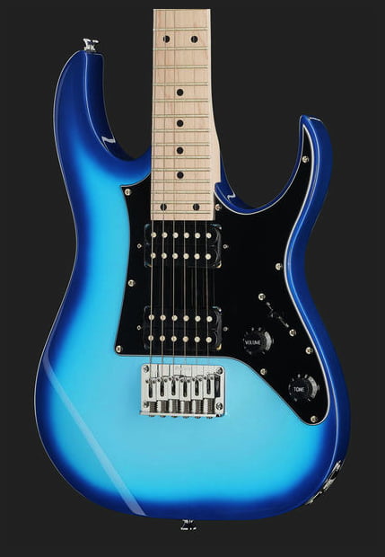 Ibanez GRGM21M BLT Guitarra Eléctrica Mini Blue Burst 15