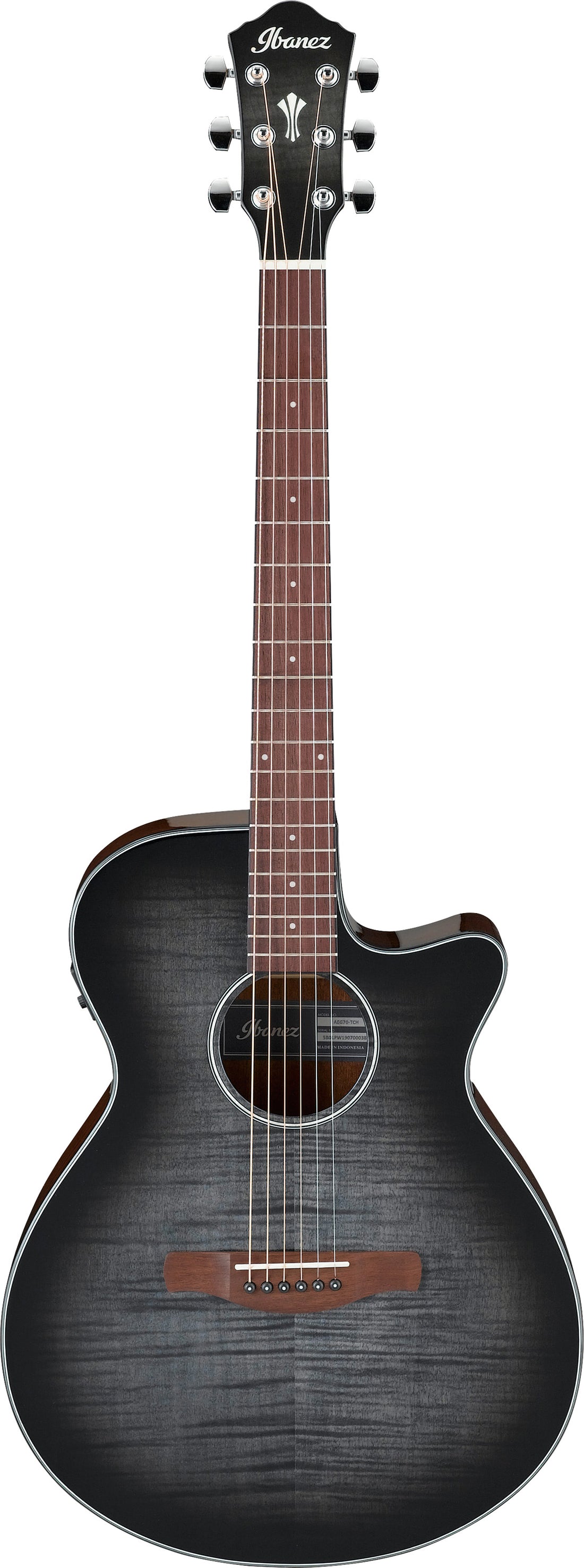 Ibanez AEG70 TCH Guitarra Electroacústica Transparent Charcoal Burst 1