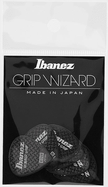 Ibanez PPA16MRGBK Grip Wizard Rubber Grip Pack 6 Púas Medium Negras 1