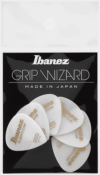 Ibanez PPA16MRGWH Grip Wizard Rubber Grip Pack 6 Púas Medium Blancas 1